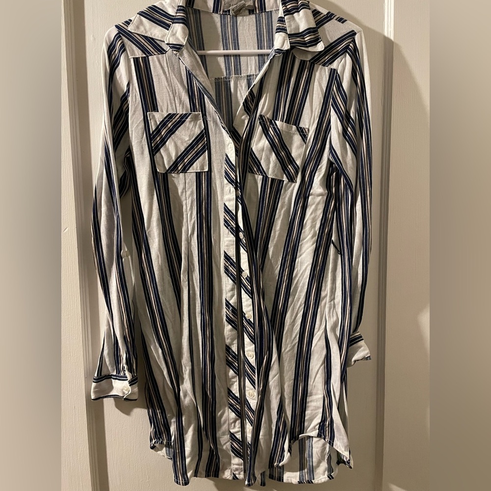 Striped shirt dress